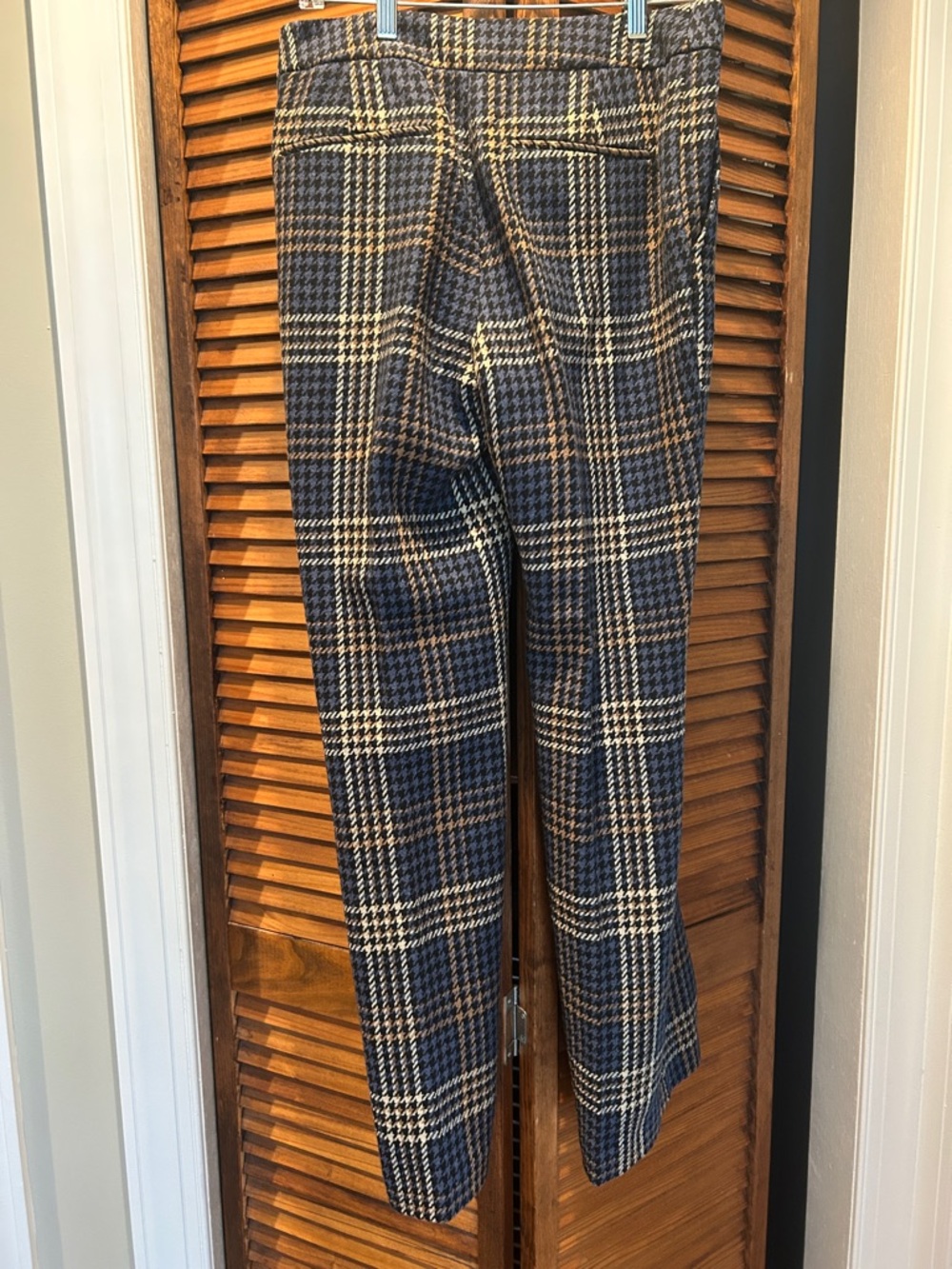 Boston Proper Navy, Brown & Cream Plaid Double-Breasted Suit Set - Picture 15 of 15